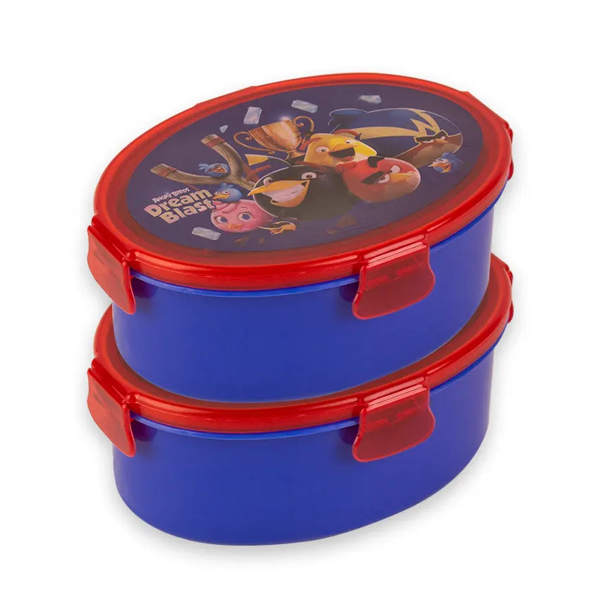 Oval Lunch Box 2 pcs set Dark Blue - 500ml