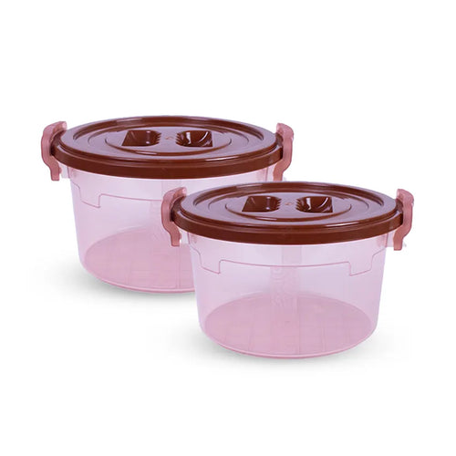 Handy Mini Food Storage Container 2 pc set brown - Small 3000ml Handy Mini Food Storage Container 2 pc set brown - Small 3000ml