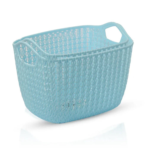 Lace Basket 2 pcs set in Blue Lace Basket 2 pcs set in Blue