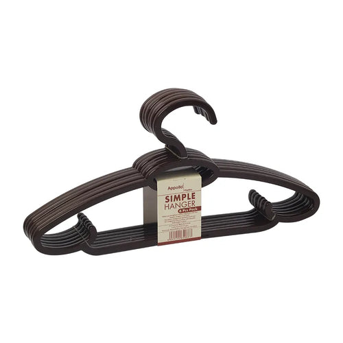 Simple Hanger 6pcs Pack in Brown Simple Hanger 6pcs Pack in Brown