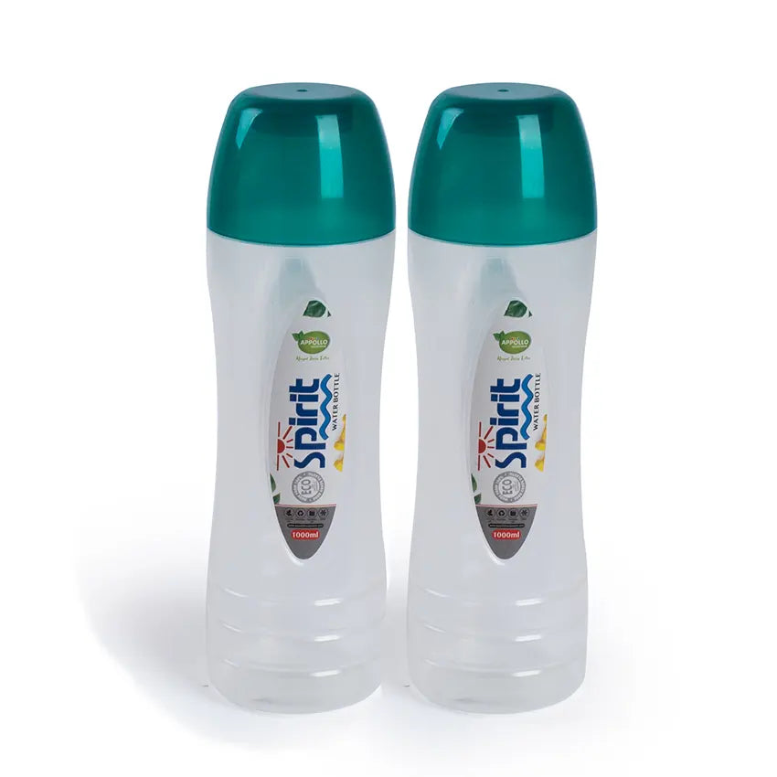 Spirit Water Bottle 2 pcs set Medium in Green 1000ml