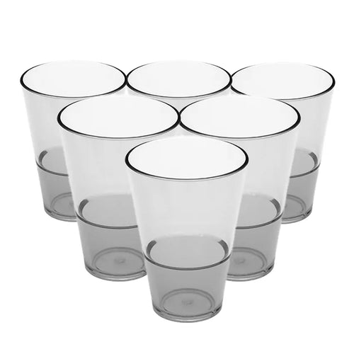 Party Acrylic Glass Model-6 6 pcs set in natural 250ml Party Acrylic Glass Model-6 6 pcs set in natural 250ml