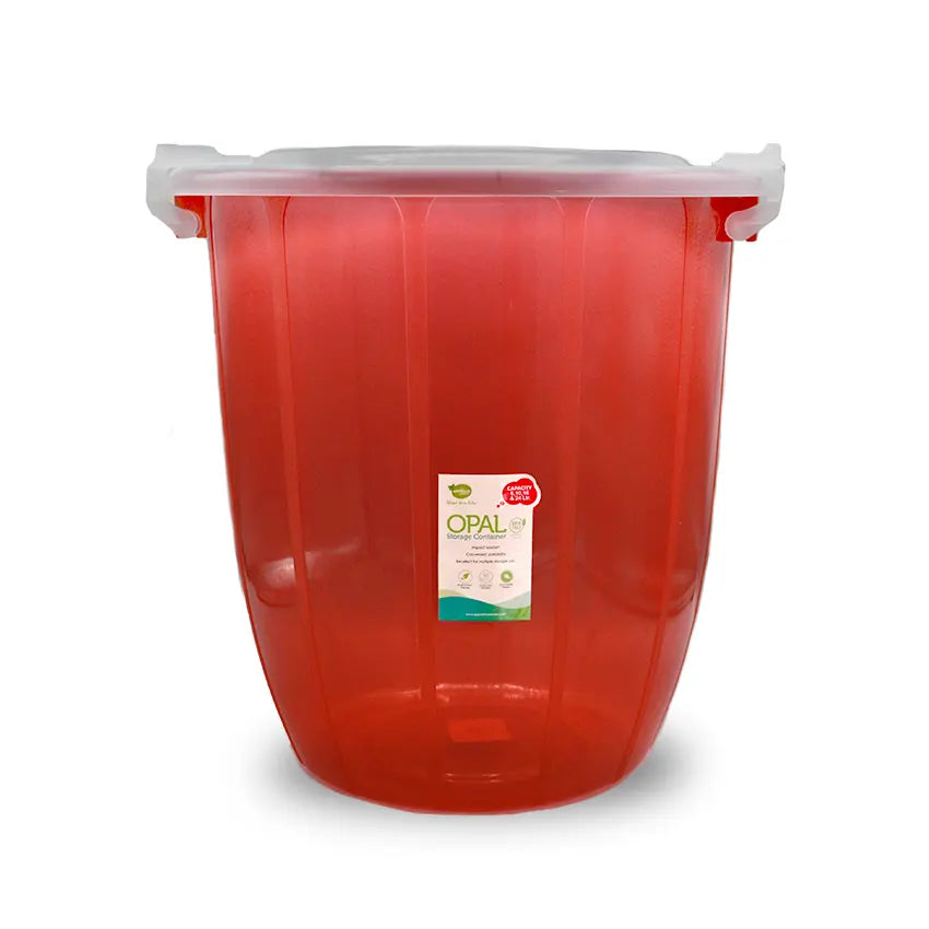 Opal Food Storage Container 2 pcs set - Large 16 Litre Transparent Red