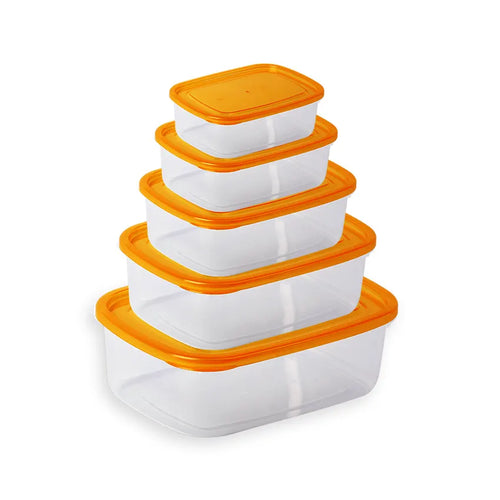 Crisper Food Container - Pack of 5 orange Crisper Food Container - Pack of 5 orange