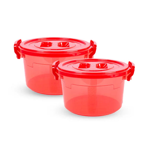 Handy Mini Food Storage Container 2 pc set red - Large 9000ml Handy Mini Food Storage Container 2 pc set red - Large 9000ml