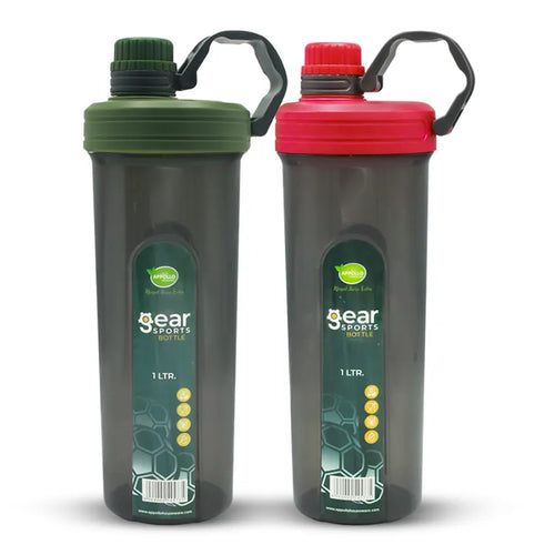 Gear Sports Water Bottle Large Pack of 2 - (1 Liter) Gear Sports Water Bottle Large Pack of 2 - (1 Liter)