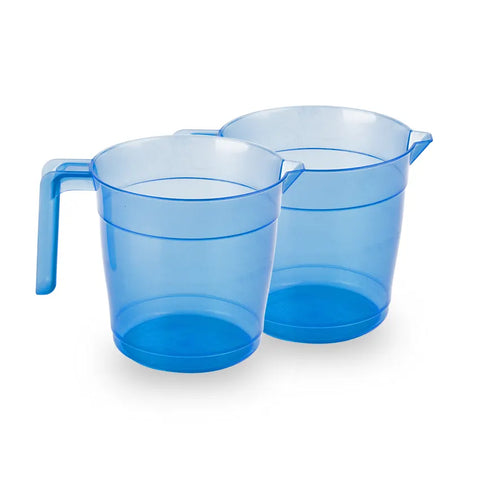 Glow Bath Mug 2 pc set 1400ML Transparent Blue Glow Bath Mug 2 pc set 1400ML Transparent Blue