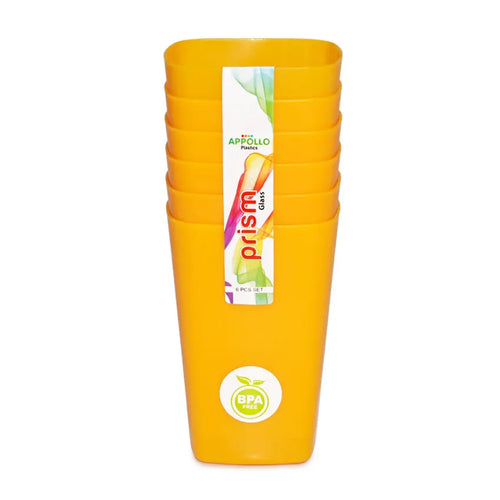 Prism Glass Model-1 6pcs Pack in Yellow Prism Glass Model-1 6pcs Pack in Yellow