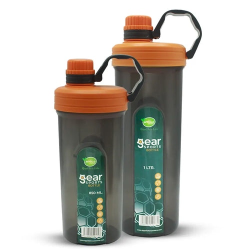 Gear Sports Water Bottle Pack of 2 Orange (850ml & 1Ltr) Gear Sports Water Bottle Pack of 2 Orange (850ml & 1Ltr)