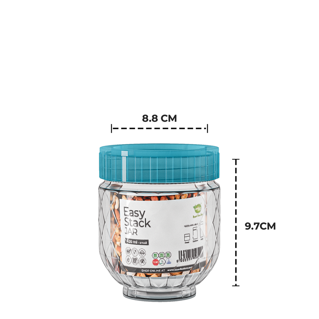 Easy Stack Jar Pack of 2 Small - (400ml)