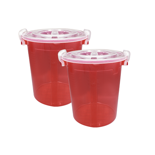 Handy Food Storage Container 2 pc set red - Large 16 liter Handy Food Storage Container 2 pc set red - Large 16 liter