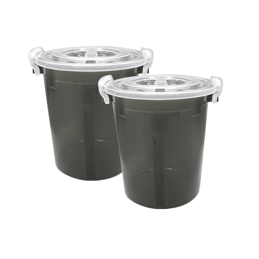 Handy Food Storage Container 2 pc set smoke - Large 16 liter