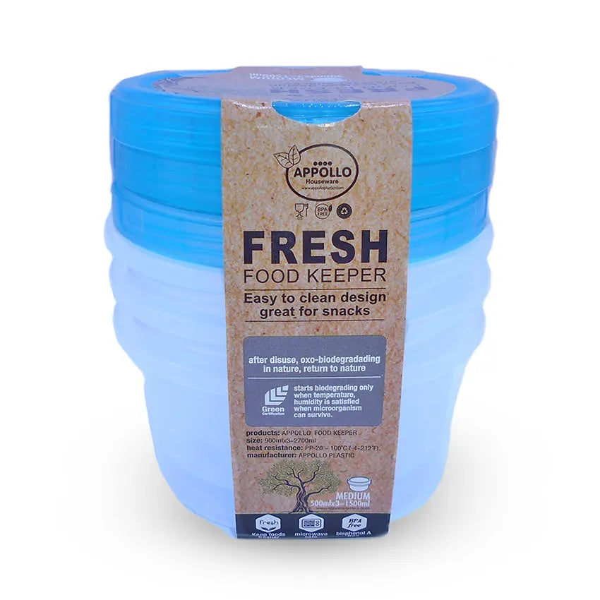 Fresh Food Container 3pcs Set M 500ml
