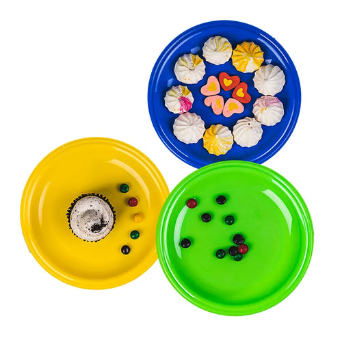 Saga Plates Pack of 3 Small/Medium/Large in Assorted, Green & yellow Saga Plates Pack of 3 Small/Medium/Large in Assorted, Green & yellow