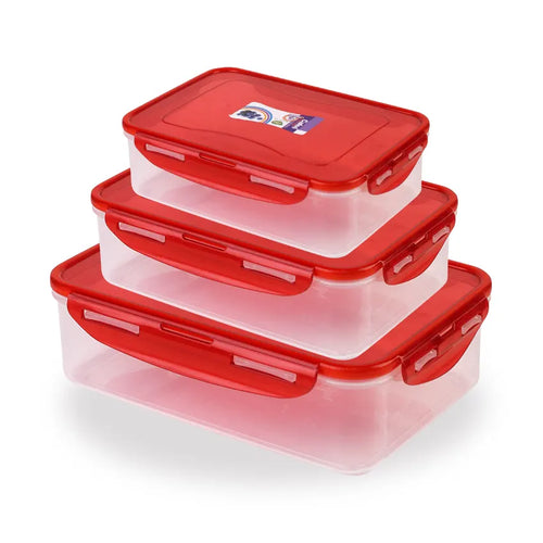 Cafee Food Keeper 3pcs Set S/M/L Red Cafee Food Keeper 3pcs Set S/M/L Red