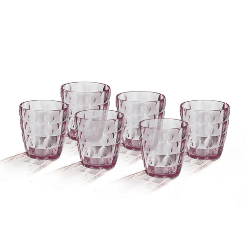 Real Acrylic Glass Model-1 6 pcs set in purple 400ml Real Acrylic Glass Model-1 6 pcs set in purple 400ml