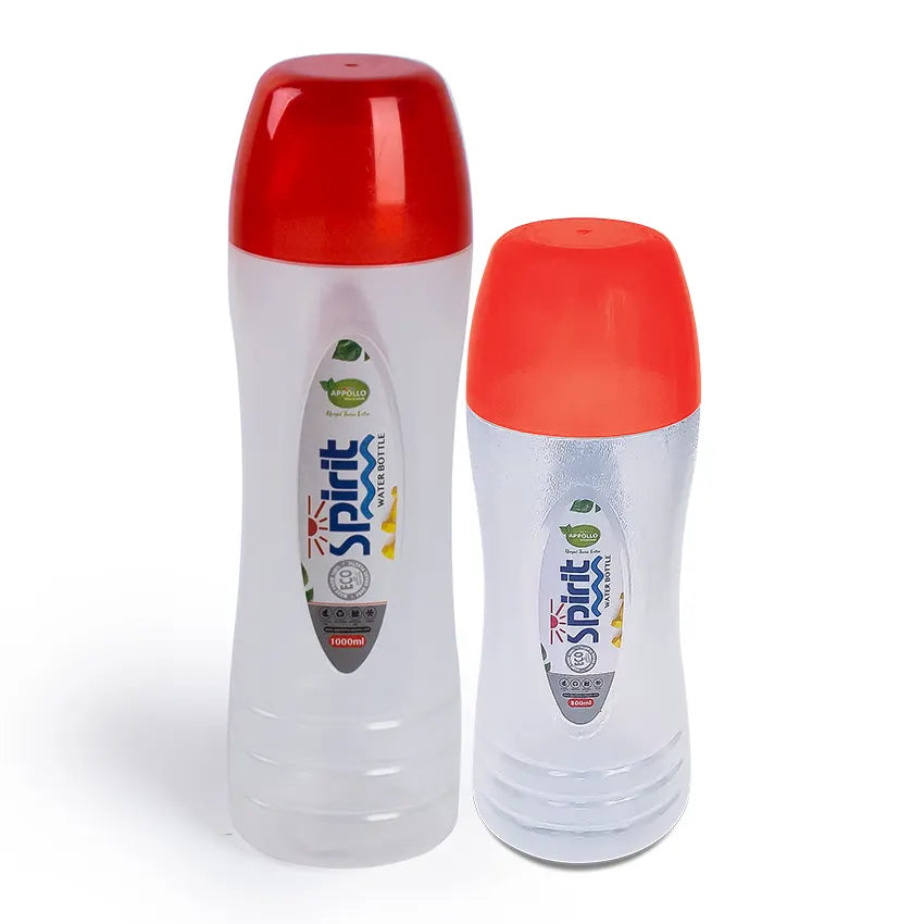 Spirit Water Bottle 800ml & 1000ml Pack of 2 in Red