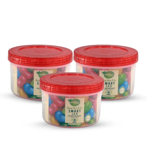 Smart Mini Jar 3 pcs set Large in Red 400ml