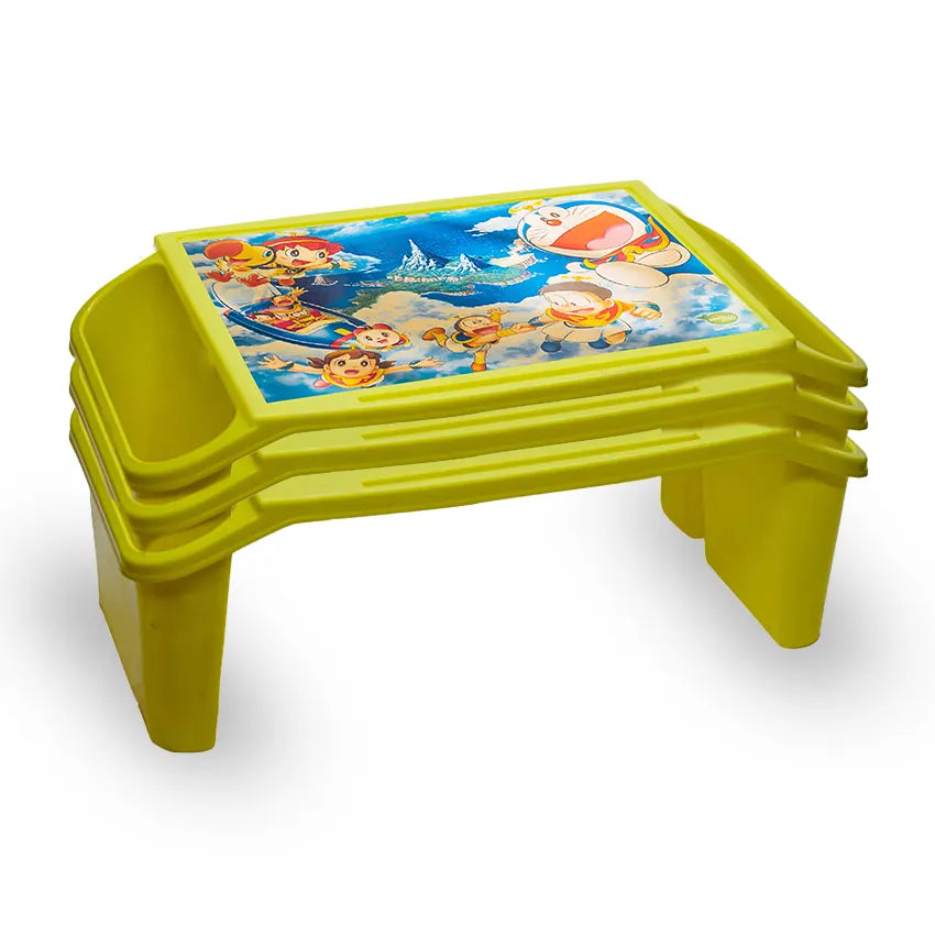 Kiddy Book Table Pack of 3 with sticker In Yellow