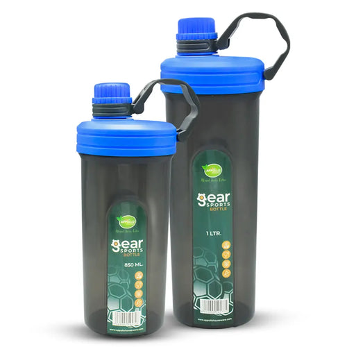 Gear Sports Water Bottle Pack of 2 Blue (850ml & 1Ltr)