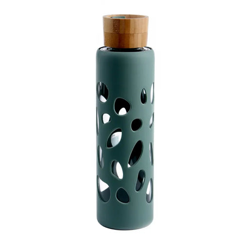 Bamboo Glass Bottle 550ml M-1 sea green
