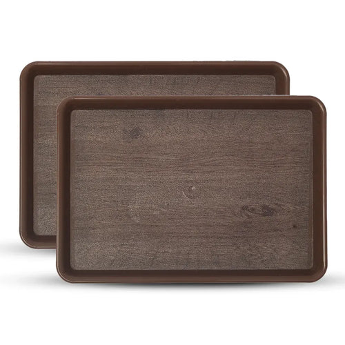 Smart Serving Tray 2 pcs set XL in brown