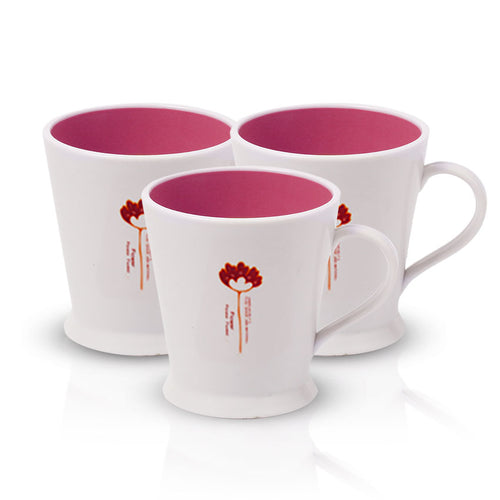 Flower Mug Pack of 3 - (250ml)