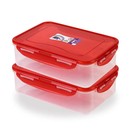 Cafee Food Keeper 2 pc set - L 1000ml Red