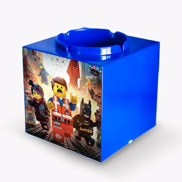 Blocky Cup Holder blue with sticker