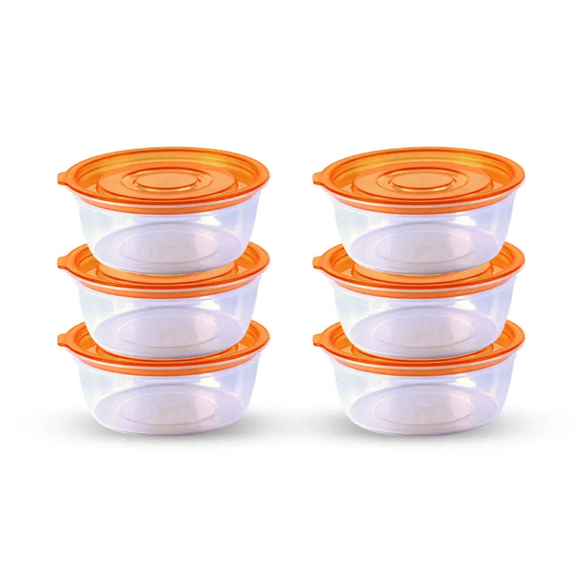 Trend Food Container 6 pcs Set Small in Orange 390ml
