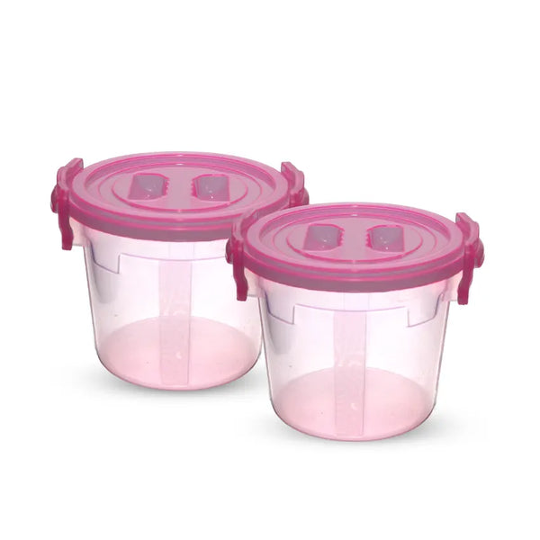 Handy Junior Food Storage Container 2 pc set Pink - 1200ml