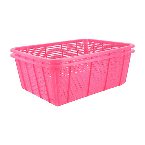 Rainbow Basket 2 pcs set Large in Pink