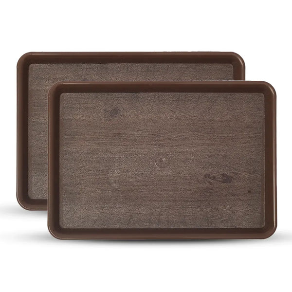 Smart Serving Tray 2 pcs set Medium in brown