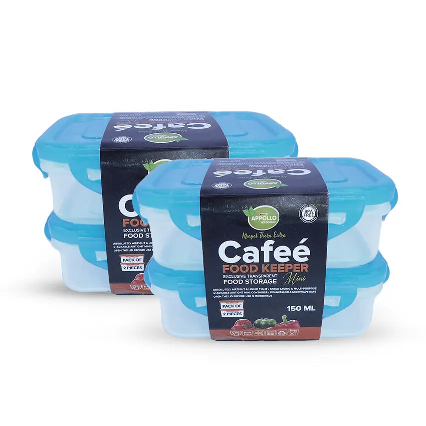 Cafee Food Keeper 4 pc set -XS 150ml Turqoise