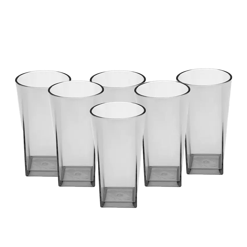 Party Acrylic Glass Model -2 6 pcs set in Natural - 250ml