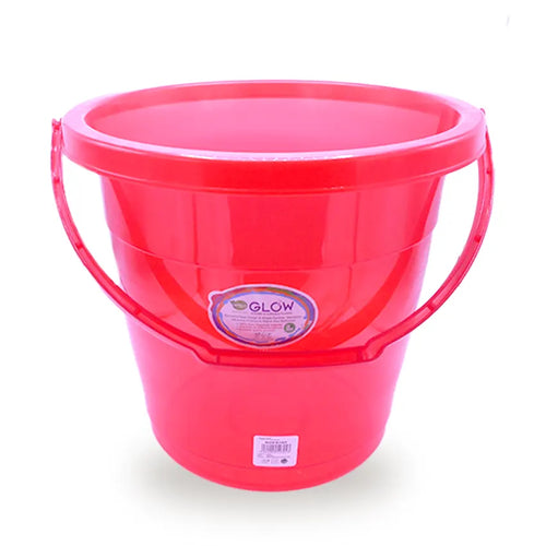 Glow Bath Bucket Transparent Red