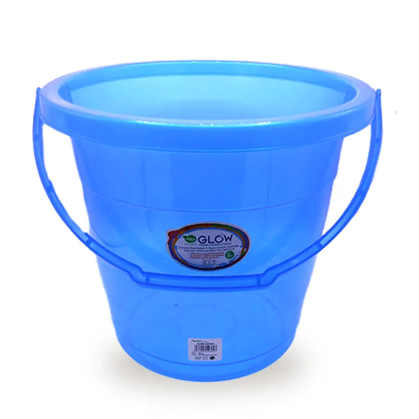 Glow Bath Bucket Transparent blue
