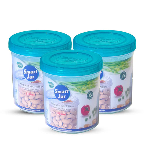 Smart Jar 3 pcs set Medium in Turqoise 550ml