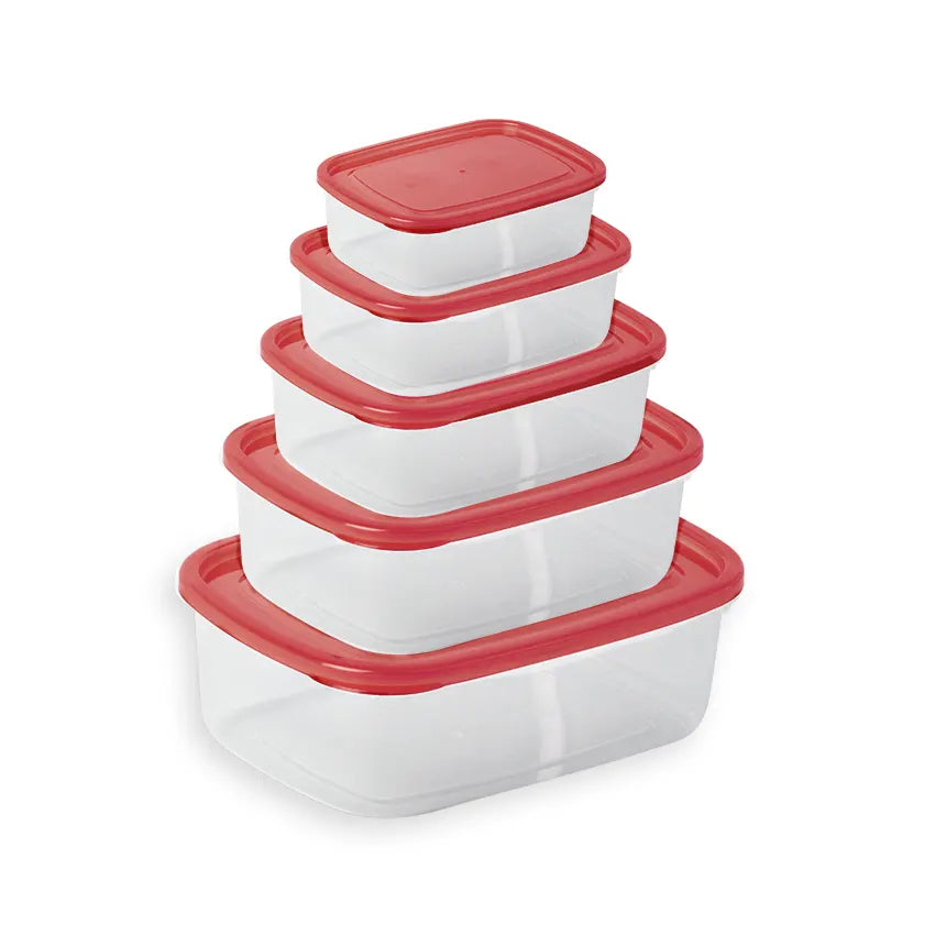 Crisper Food Container - Pack of 5 Red