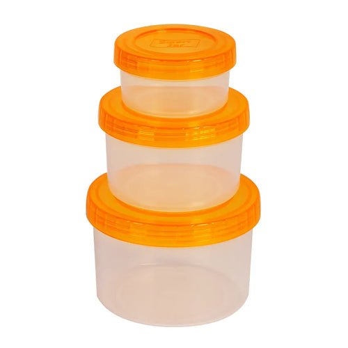 Smart Mini Jar 3pcs Set Small/Medium/Large in Orange Color