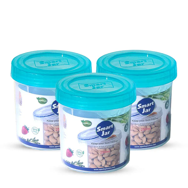 Smart Jar 3 pcs set Small in Turqoise 250ml