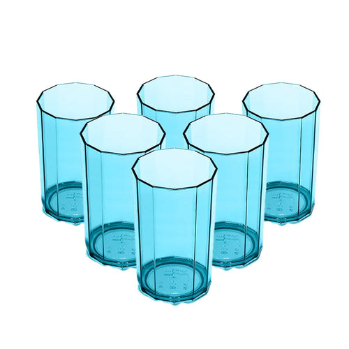 Party Acrylic Glass Model-8 6 pcs set in Blue 250ml