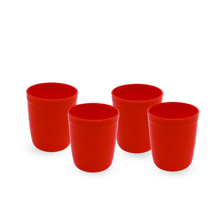 Saga Glass Pack of 4 in red
