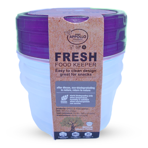 Fresh Food Container Medium - (500ml) Purple