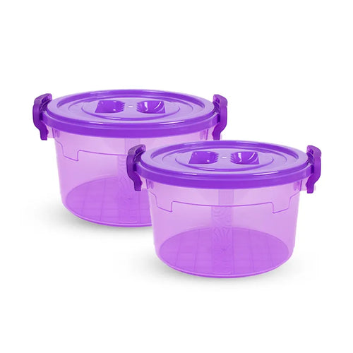 Handy Mini Food Storage Container 2 pc set purple - Medium 6000ml
