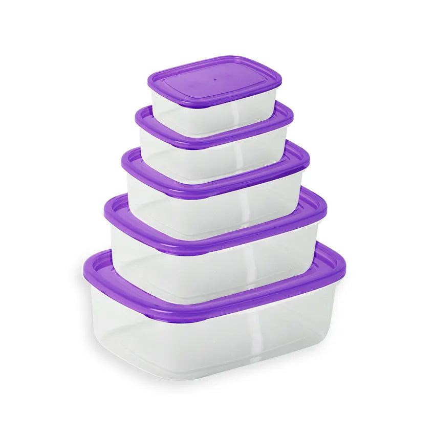 Crisper Food Container - Pack of 5 Purple