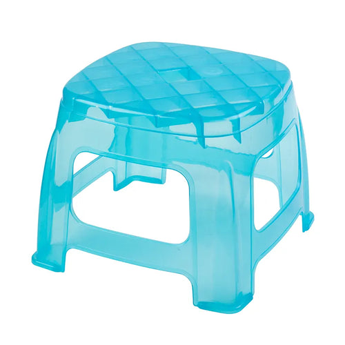 Glow Bath Stool Transparent Turqoise