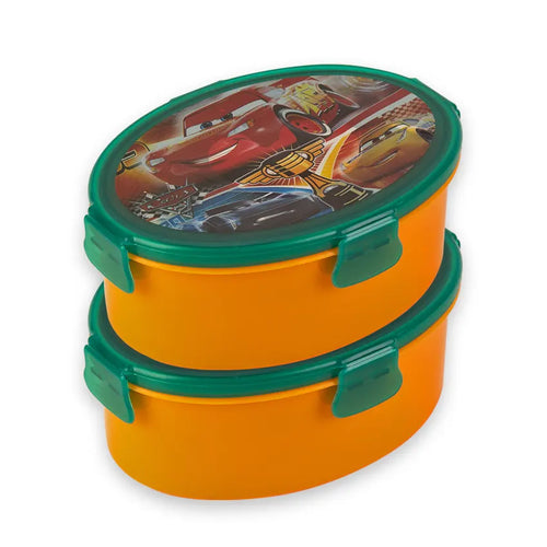 Oval Lunch Box 2 pcs set Orange - 500ml