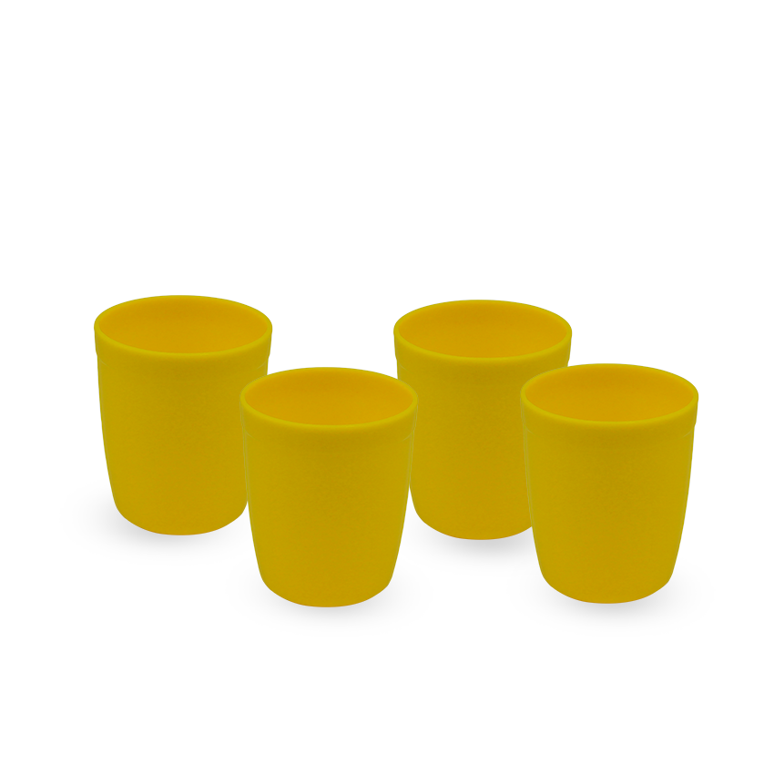 Saga Glass Pack of 4 in yellow