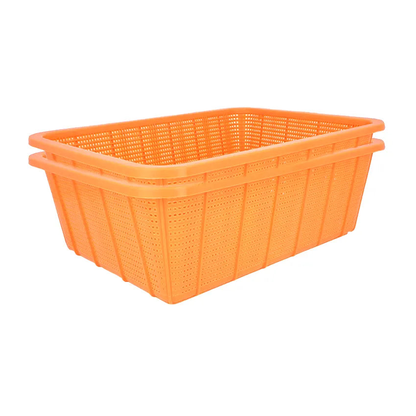 Rainbow Basket 2 pcs set Medium in Orange